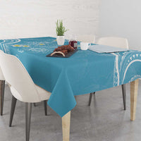 Polynesia Tribal Tablecloth Turquoise Plumeria Tentacles LT7 - Polynesian Pride