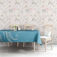 Polynesia Tribal Tablecloth Turquoise Plumeria Tentacles LT7 - Polynesian Pride