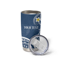Polynesia Tribal Tumbler Cup Deep Blue Plumeria Tentacles LT7 - Polynesian Pride