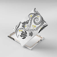 Polynesia Tribal Canvas Wall Art White Plumeria Tentacles LT7 With Frame White - Polynesian Pride