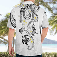 Polynesia Tribal Hawaiian Shirt White Plumeria Tentacles LT7 - Polynesian Pride