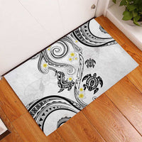 Polynesia Tribal Rubber Doormat White Plumeria Tentacles LT7 - Polynesian Pride