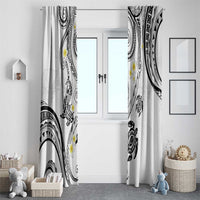 Polynesia Tribal Window Curtain White Plumeria Tentacles LT7 - Polynesian Pride