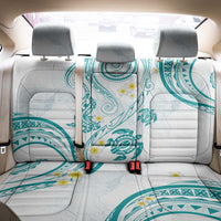 Polynesia Tribal Back Car Seat Cover Teal Plumeria Tentacles
