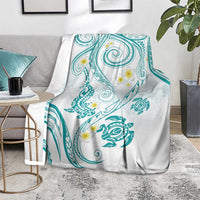 Polynesia Tribal Blanket Teal Plumeria Tentacles LT7 - Polynesian Pride