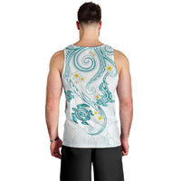 Polynesia Tribal Men Tank Top Teal Plumeria Tentacles LT7 - Polynesian Pride