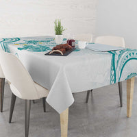 Polynesia Tribal Tablecloth Teal Plumeria Tentacles LT7 - Polynesian Pride