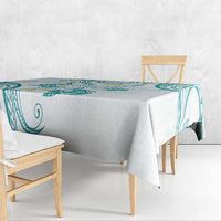 Polynesia Tribal Tablecloth Teal Plumeria Tentacles LT7 - Polynesian Pride