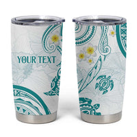 Polynesia Tribal Tumbler Cup Teal Plumeria Tentacles LT7 Teal - Polynesian Pride