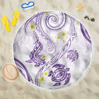 Polynesia Tribal Beach Blanket Lilac Plumeria Tentacles LT7 One Size 150cm Lilac - Polynesian Pride