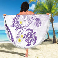 Polynesia Tribal Beach Blanket Lilac Plumeria Tentacles LT7 - Polynesian Pride