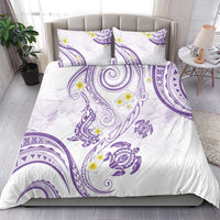 Polynesia Tribal Bedding Set Lilac Plumeria Tentacles