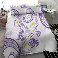 Polynesia Tribal Bedding Set Lilac Plumeria Tentacles