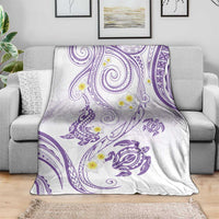 Polynesia Tribal Blanket Lilac Plumeria Tentacles LT7 - Polynesian Pride