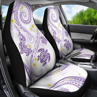 Polynesia Tribal Car Seat Cover Lilac Plumeria Tentacles