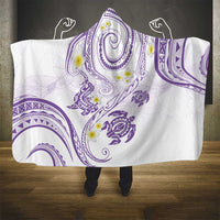 Polynesia Tribal Hooded Blanket Lilac Plumeria Tentacles LT7 - Polynesian Pride