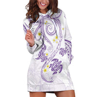 Polynesia Tribal Hoodie Dress Lilac Plumeria Tentacles LT7 Lilac - Polynesian Pride