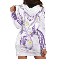 Polynesia Tribal Hoodie Dress Lilac Plumeria Tentacles LT7 - Polynesian Pride