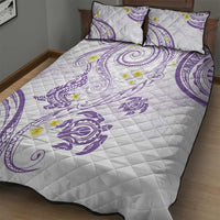 Polynesia Tribal Quilt Bed Set Lilac Plumeria Tentacles LT7 - Polynesian Pride