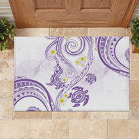 Polynesia Tribal Rubber Doormat Lilac Plumeria Tentacles LT7 Lilac - Polynesian Pride