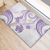 Polynesia Tribal Rubber Doormat Lilac Plumeria Tentacles LT7 - Polynesian Pride