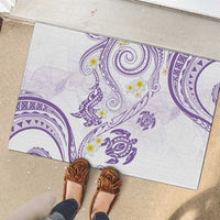 Polynesia Tribal Rubber Doormat Lilac Plumeria Tentacles LT7 - Polynesian Pride