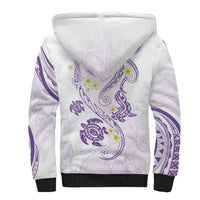 Polynesia Tribal Sherpa Hoodie Lilac Plumeria Tentacles LT7 - Polynesian Pride