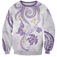 Polynesia Tribal Sweatshirt Lilac Plumeria Tentacles LT7 Unisex Lilac - Polynesian Pride