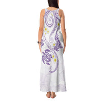 Polynesia Tribal Tank Maxi Dress Lilac Plumeria Tentacles LT7 - Polynesian Pride