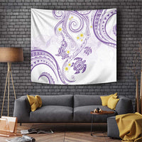 Polynesia Tribal Tapestry Lilac Plumeria Tentacles