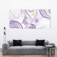 Polynesia Tribal Tapestry Lilac Plumeria Tentacles