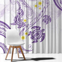 Polynesia Tribal Window Curtain Lilac Plumeria Tentacles LT7 - Polynesian Pride