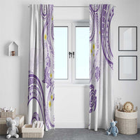 Polynesia Tribal Window Curtain Lilac Plumeria Tentacles LT7 - Polynesian Pride