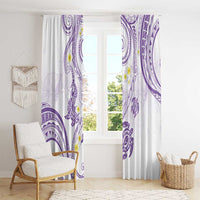 Polynesia Tribal Window Curtain Lilac Plumeria Tentacles LT7 - Polynesian Pride