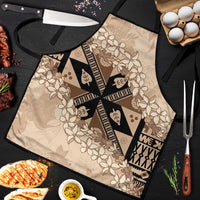Bula Fiji Plumeria Tagimoucia Salusalu Beige Apron Kaiviti Masi - Polynesian Pride