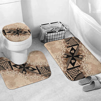Bula Fiji Plumeria Tagimoucia Salusalu Beige Bathroom Set Kaiviti Masi - Polynesian Pride