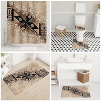 Bula Fiji Plumeria Tagimoucia Salusalu Beige Bathroom Set Kaiviti Masi - Polynesian Pride