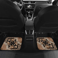 Bula Fiji Plumeria Tagimoucia Salusalu Mocha Car Mats Kaiviti Masi - Polynesian Pride