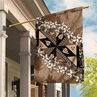 Bula Fiji Plumeria Tagimoucia Salusalu Mocha Garden Flag Kaiviti Masi - Polynesian Pride