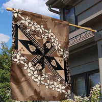 Bula Fiji Plumeria Tagimoucia Salusalu Mocha Garden Flag Kaiviti Masi - Polynesian Pride