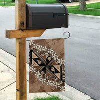 Bula Fiji Plumeria Tagimoucia Salusalu Mocha Garden Flag Kaiviti Masi - Polynesian Pride