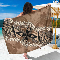 Bula Fiji Plumeria Tagimoucia Salusalu Mocha Sarong Kaiviti Masi - Polynesian Pride
