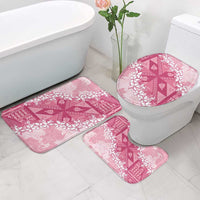 Bula Fiji Plumeria Tagimoucia Salusalu Pink Bathroom Set Kaiviti Masi - Polynesian Pride