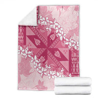 Bula Fiji Plumeria Tagimoucia Salusalu Pink Blanket Kaiviti Masi - Polynesian Pride