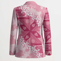 Bula Fiji Plumeria Tagimoucia Salusalu Pink Blazer Kaiviti Masi - Polynesian Pride