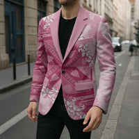 Bula Fiji Plumeria Tagimoucia Salusalu Pink Blazer Kaiviti Masi - Polynesian Pride