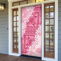Bula Fiji Plumeria Tagimoucia Salusalu Pink Door Cover Kaiviti Masi - Polynesian Pride