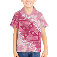 Bula Fiji Plumeria Tagimoucia Salusalu Pink Family Matching Puletasi and Hawaiian Shirt Kaiviti Masi - Polynesian Pride
