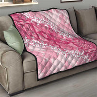Bula Fiji Plumeria Tagimoucia Salusalu Pink Quilt Kaiviti Masi - Polynesian Pride