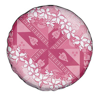 Bula Fiji Plumeria Tagimoucia Salusalu Pink Spare Tire Cover Kaiviti Masi - Polynesian Pride